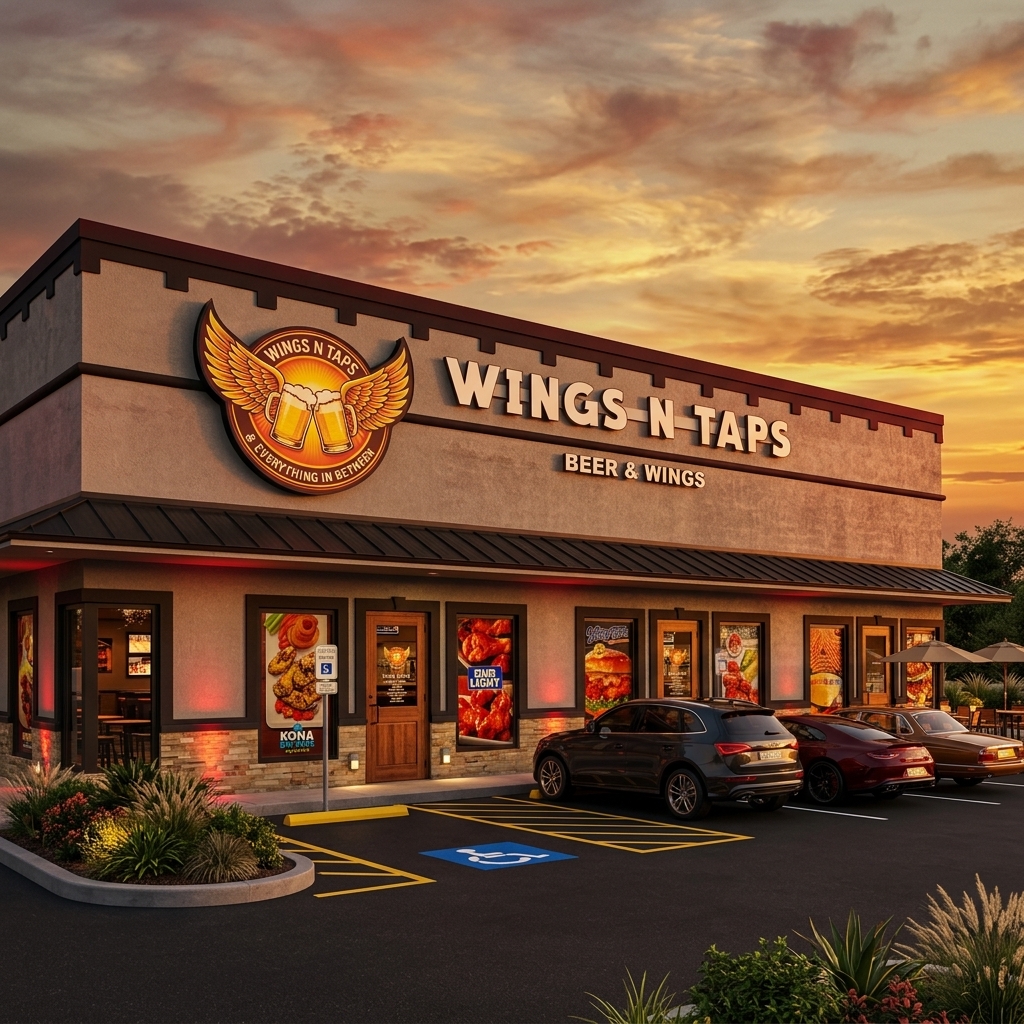 Wings N Taps restaurant exterior